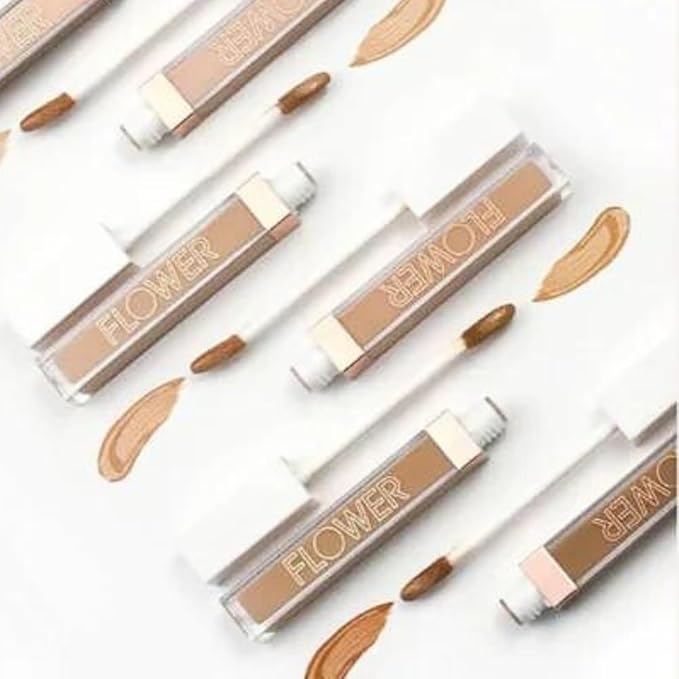 FLOWER BEAUTY By Drew Barrymore Light Illusion Full Coverage Concealer - Diffuse Dark Under Eye Circles + Blurs Blemishes - Weightless Formula + Crease Proof Makeup (Porcelain)