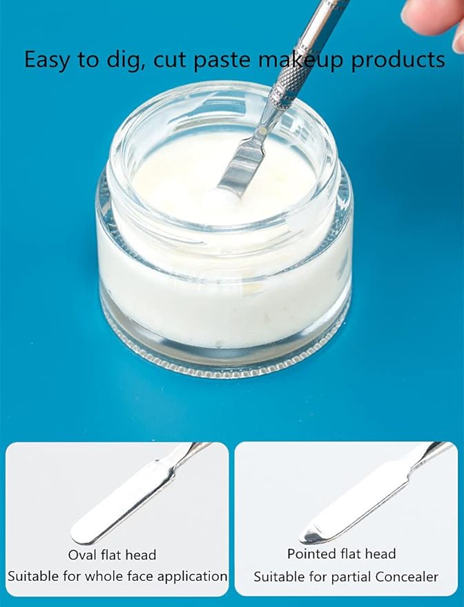 2pcs Stainless Steel Cosmetic Makeup Palette, Upgrad Stainless