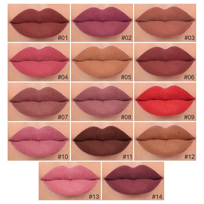 2Pcs Longwear Liquid Lip Liner Stain Marker Pen Set Long Lasting Waterproof, Mocha Nude Brown Matte Semi Permanent 24 Hour Lip Liner and Lipstick Combo, Color Stay Lipliner All Day Lip Stains peel off