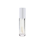 COSIDEA 24 pcs Empty 5ml big brush lip gloss tube White round lipgloss tubes container with big doe foot wand