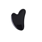 Black Obsidian Jade Facial Roller & Gua Sha Set 100% Natural Source from Highest Altitude of Himalayan Two-Sided Face Neck Massager Stone Beauty Tool