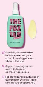 The Fox Tan Rapid Tanning Mist, Natural Tanning Accelerator For Darker & Faster Tans, Creates Flawless Tan Skin, Vegan & Cruelty Free, 120mL (2-pack)