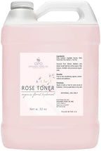Rosewater Glycerin Mist Toner Bulk Spray Facial Body Floral Cleanser Pure Rose Hydrosol Vegetable Glycerine Moisturizing Cleansing Toning Mix Face Skin Hair Body - Packaging May Vary (32 Ounces)