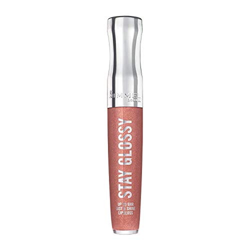 Rimmel Stay Glossy Lip Gloss - Non-Sticky and Lightweight Formula for Lip Color and Shine - 125 Down To Gloss, .18oz