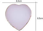 Heart Shape Resin Palette Nail Art Painting Palette Nail Design Palette Gold Edge Nail Holder Makeup Display Board Manicure Tool Pink