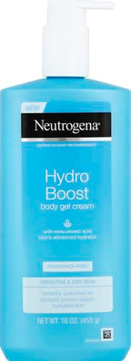 Neutrogena Hydro Boost Body Moisturizing Gel Cream with Hyaluronic Acid, Non-Greasy & Fast Absorbing, Lightweight Hydrating Body Lotion for Normal to Dry Skin, Fragrance-Free, 16 oz (Pack of 2)
