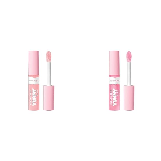 COVERGIRL Clean Fresh Yummy Gloss Lip Gloss 2-Pack - Coconuts About You & Sugar Poppy Sheer Shades