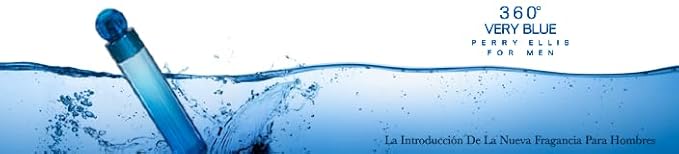 Perry Ellis 360 Very Blue for Men - 3 Pc Gift Set 3.4oz EDT Spray, 0.25oz EDT Spray, 3oz Shower Gel