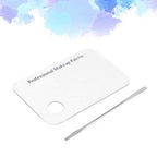 Makeup Palette with Spatula, Rotekt Clear Acrylic Makeup Nail Art Cosmetic Mixing Palette & Stainless Spatula Tool Applicators Set,Nail Holder Display Cosmetic Makeup Palette Tray Accessories