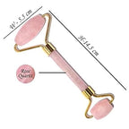 Rose Quartz Roller and Gua sha Set | Reduces Wrinkles, Fine lines and Dark Circles | Pink Jade Roller | Anti-aging Massager for Skin Toning and Tightening for Face, Eyes, Neck