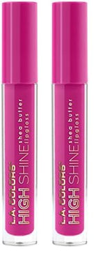 L.A. COLORS High Shine Lipgloss, Amplify CLG946 (Pack of 2)