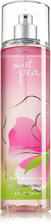 Bath & Body Works Signature Collection - Sweet Pea Fragrance Mist- 8 FL oz. Lot of 2