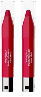 Neutrogena MoistureSmooth Color Stick for Lips, Moisturizing and Conditioning Lipstick with a Balm-Like Formula, Nourishing Shea Butter and Fruit Extracts, 150 Cherry Pink, .011 oz (Pack of 2)