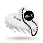 Jupiter Scalp Exfoliator - Scalp Massager Tool for Wet & Dry Hair - Ergonomic Detangler Brush - Dandruff Comb & Scrub to Remove Dandruff & Buildup and Support Circulation - White