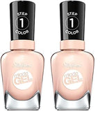 Sally Hansen Miracle Gel Nail Polish, Shade Sheer Happiness 187 (Packaging May Vary) (Pack of 2)