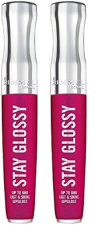 Rimmel Stay Glossy Lip Gloss, Pop Fizz Pink, 0.18 Fl Oz (Pack of 2)