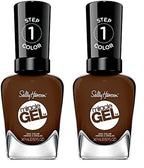 Sally Hansen Miracle Gel™, Been There, Dune That, Long Lasting, Gel-Like Formula, No UV Lamp Needed, Brown Nail Polish (Pack of 2)