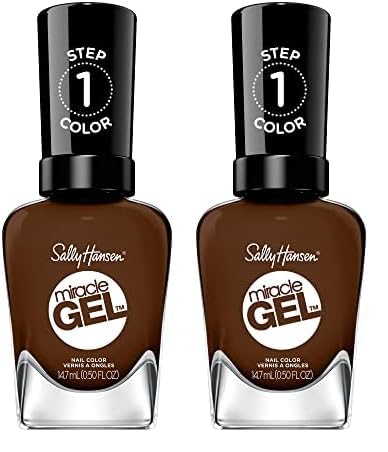 Sally Hansen Miracle Gel™, Been There, Dune That, Long Lasting, Gel-Like Formula, No UV Lamp Needed, Brown Nail Polish (Pack of 2)