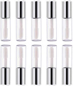 45Pcs Reusable Lipstick Bottle, 1.2 ML Lip Gloss Tube Empty Lip Gloss Tubes Container Clear Mini Empty Lip Balm Bottles Handmade Cosmetics Subdivision Bottles for Travel Use DIY Cosmetic Storage