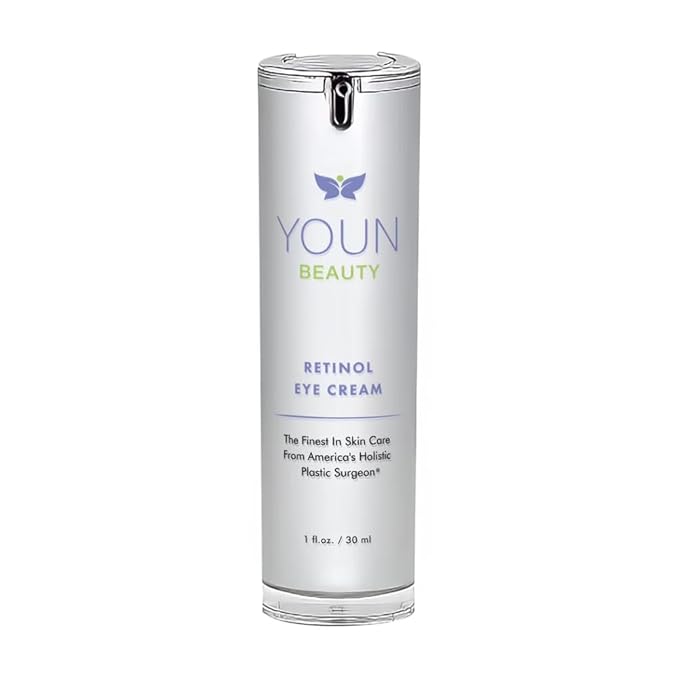 YOUN Beauty Retinol Eye Cream by Holistic Plastic Surgeon Dr. Anthony Youn – Paraben-Free Night Eye Cream with 1% Retinol and Hyaluronic Acid – Under Eye Cream for Hydration and Skin Firming, 1 Fl Oz