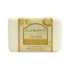 A LA MAISON Oat Milk Bar Soap - Triple French Milled Natural Moisturizing Hand Soap Bar (1 Bar of Soap, 8.8 oz Bar)