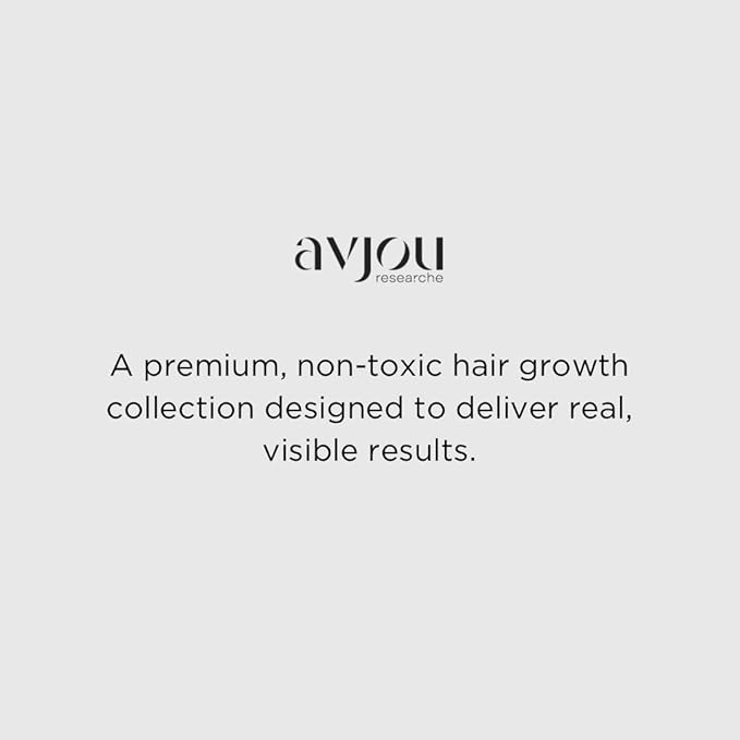 Avjou Researche™ Scalp Serum – Thicker, Fuller-Looking Hair + Targets Visible Signs of Premature Greying – 3 Patented Ingredients – Backed by Cosmetic Science – Oil-Free, All Hair Types, 1.7 oz