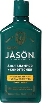 Jason Men's Refreshing 2-in-1 Shampoo and Conditioner, 12 oz