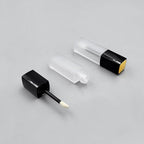 3 Pcs 5ml Frosted Glass Lip Gloss Tubes Refillable Square Lip Glaze Containers with Wands and Stoppers Mini Lip Balm Bottles Vials for DIY Makeup Travel