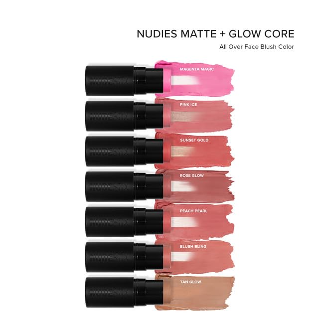 Nudies Matte + Glow Core All Over Face Blush Color - Pink Ice