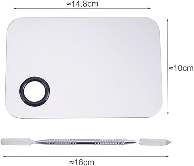 Makeup Mixing Palette,Stainless Steel Foundation Palette Cosmetic Mixing