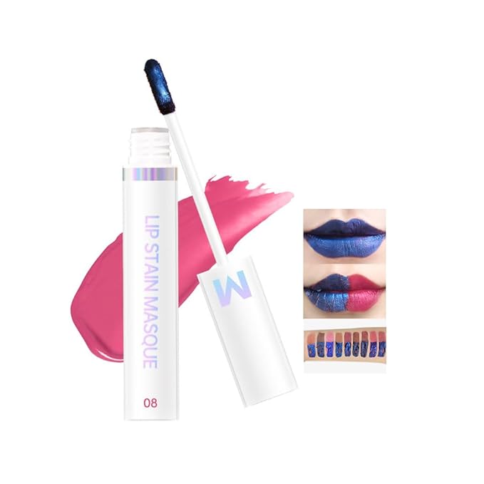 Matte Lip Gloss Peel Off Masque - Peel Off Lip Stain Tattoo,Cranberry Peel Off Lip Tint，Long Lasting Waterproof Transfer-proof Lip Mask Lip Stain Peel Off Lip Gloss,Stay Lip Makeup 08#