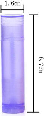 30 Pieces Multicolor Empty Lip Balm Container Tubes Lip Balm Empty Container Clear Tubes with Twist Bottom and Top Cap(Color Random)