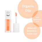 MÈLI Organic Lip Oil with Hyaluronic Acid | Clear Non-Sticky, Natural Lip Gloss, Moisturizing, Revitalizing and Rejuvenating (Raspberry)