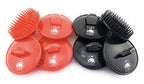 G.B.S Easy to Hold Hair Scalp Shampoo Brush Scrubber, 4 Black, 4 Red, Pack of 8
