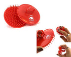 G.B.S Easy to Hold Hair Scalp Shampoo Brush Scrubber, 4 Black, 4 Red, Pack of 8