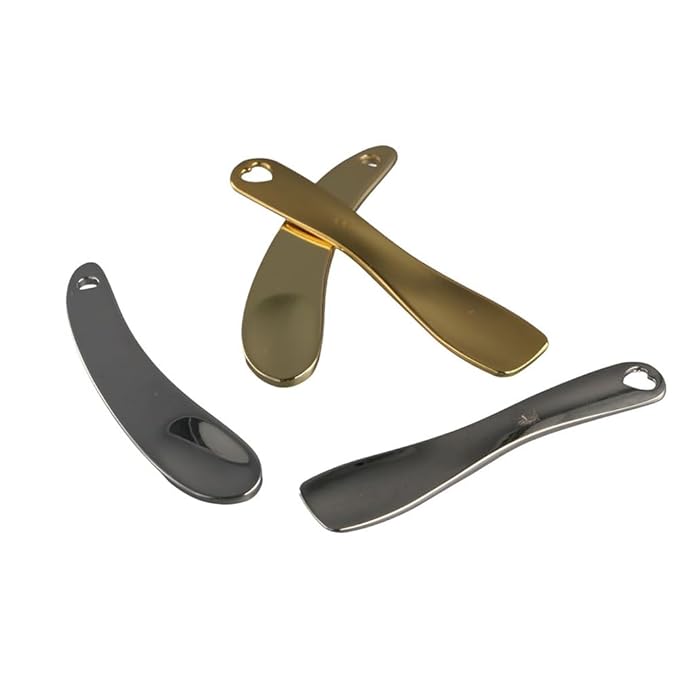 4Pcs Metal Cosmetic Spoon,Reusable Mini Zinc Alloy Facial Cream Cosmetic Spoon Applicator for Beauty Mixing Skincare Cream Lotions Eye Cream