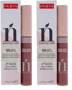 Pupa Milano Natural Side Lip Gloss - High Shine And Color Payoff - Nourishing Formula - Made With Natural Ingredients - Enriched With Oils To Moisturize The Lips - 004 Pearly Nude - 0.17 OZ