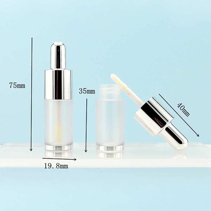 Teensery 6 Pcs 2.5ml Empty Lip Gloss Bottles Mini Baby Bottle Shaped Lip Glaze Tubes Refillable Lip Balm Vials Containers with Lip Brush for DIY Lipstick Lip Gloss Samples