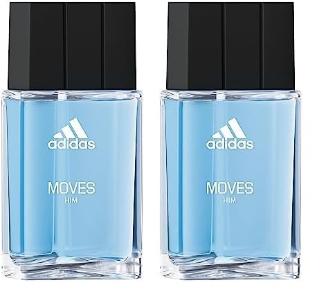 adidas Moves For Men Eau De Toilette Spray, 1 Fl Oz (Pack of 2)