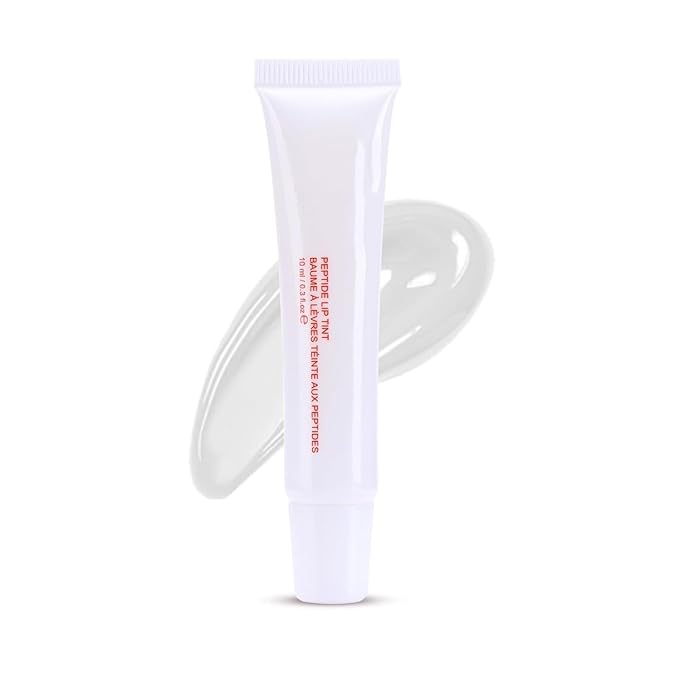 MAEPEOR Lip Glowy Balm 5 Colors Plumping Hydrating Lip Butter Balm and Nourishing Lip Care Lip Treatment Glossy Finish Non-sticky Tinted Lip Balm (05 White)