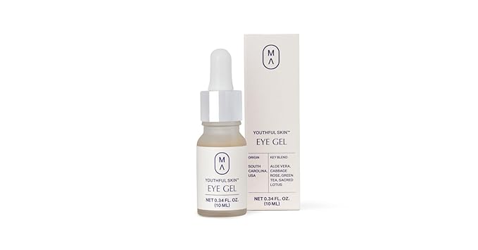 Youthful Skin Eye Gel 0.34 oz | Ayurvedic Under-Eye Treatment | Reduces Dark Circles & Puffiness | Hydrates and Tones | With Aloe Vera, Green Tea, Sacred Lotus