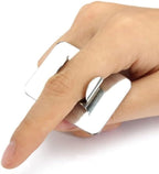 HLLMX 1 PCS Nail Art Palette Nail Art Palette Stainless Steel Cosmetic Makeup Palette Mini Nail Art Cosmetic Ring Palette DIY Art Design Paint Color Mixing Palette Metal Tool