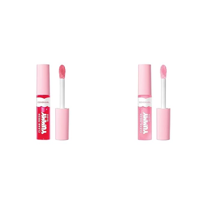 COVERGIRL Clean Fresh Yummy Gloss Lip Gloss 2-Pack - My Strawbooty & Sugar Poppy Sheer Shades