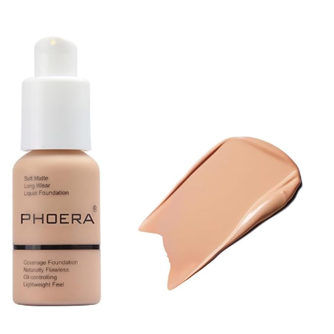 2Pcs Liquid Foundation Full Coverage 24HR Matte Oil Top (1pcs-103) 30ml