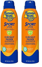 Banana Boat Sport Ultra SPF 65 Sunscreen Spray, 6oz | Banana Boat Sunscreen Spray SPF 65, Oxybenzone Free Sunscreen, High SPF Sunscreen, Spray On Sunscreen, Water Resistant Sunscreen, 6oz (Pack of 2)