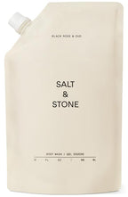 Salt & Stone Body Wash with Antioxidants for Deep Moisture | For Women & Men, Sulfate, Paraben, & Dye Free, Leaving Skin Soft and Hydrated | Black Rose & Oud 32 fl oz