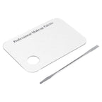 Makeup Palette with Spatula, Rotekt Clear Acrylic Makeup Nail Art Cosmetic Mixing Palette & Stainless Spatula Tool Applicators Set,Nail Holder Display Cosmetic Makeup Palette Tray Accessories