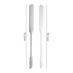 3pcs Cosmetic Mixing Makeup Spatula Nail Art Palette,Spoon Stainless Steel Spatula Face Brush Stirring Embossing Stick Makeup Brushes Cosmetic Tools Nail Polish Mix Stick