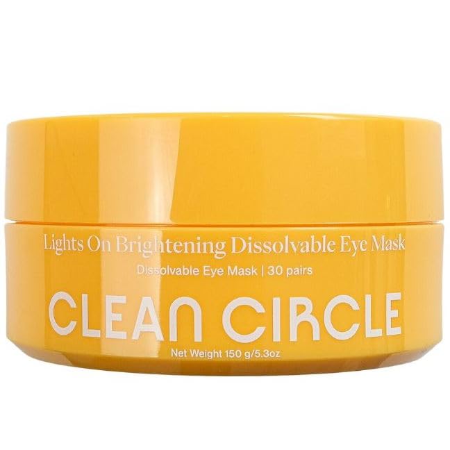 Lights On Brightening Dissolvable Eye Mask Infused with Red Algae, Vitamin C, Peptides, and Black Mulberry - Under Eye Patches for Wrinkles, Dark Circles, Puffiness, and Signs of Aging