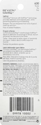 Revlon Lip Liner, Colorstay Lip Makeup with Built-in-Sharpener, Lip 01 oz